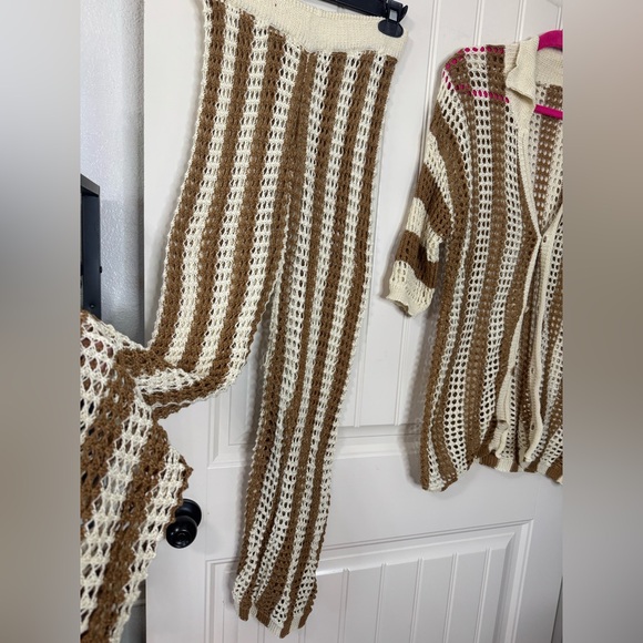NEW w TAGS 🏷️ La Vie Crochet 2-Piece Pants & Button-Up Set (Women’s Size Medium) - Picture 6 of 12